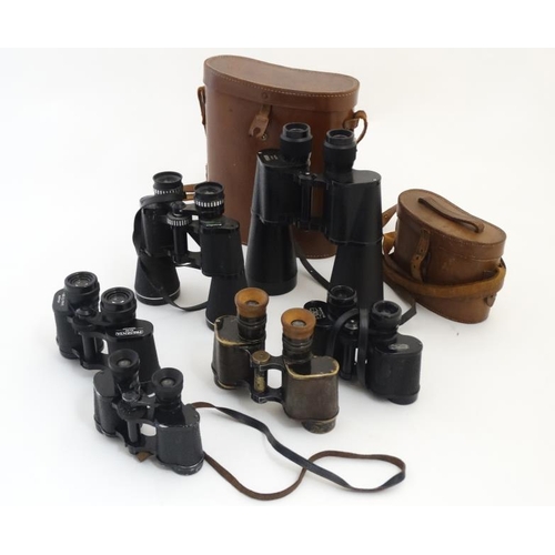 885 - Binoculars : A collection of six pairs of Field Glasses by Prinzlux , Presenta , Robert Geller KG , ... 