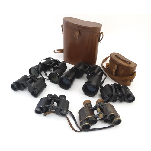 885 - Binoculars : A collection of six pairs of Field Glasses by Prinzlux , Presenta , Robert Geller KG , ... 