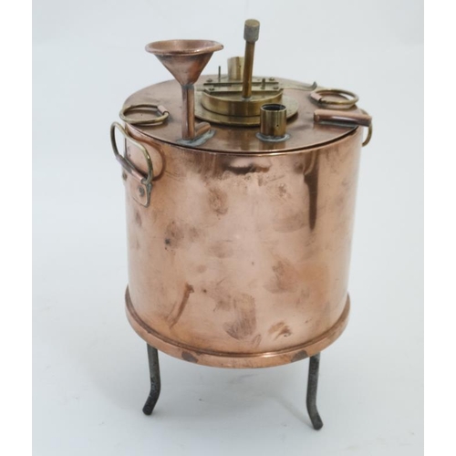 927 - Stanhope Engineering Co. Ltd London ( SETA ) A 1956 copper three footed spark tester. 12'' high