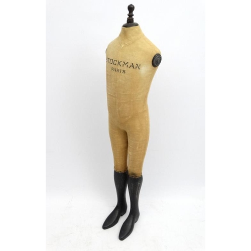 931 - A 'Stockman , Paris '  shop advertising mannequin. 51'' high