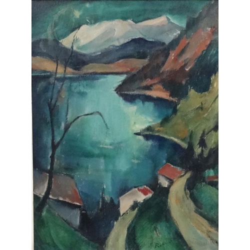 108 - Wolf Rohright  (1886-1953 ) German Free Secessionist, Oil on canvas, Walchensee  or Lake Walchen, th... 