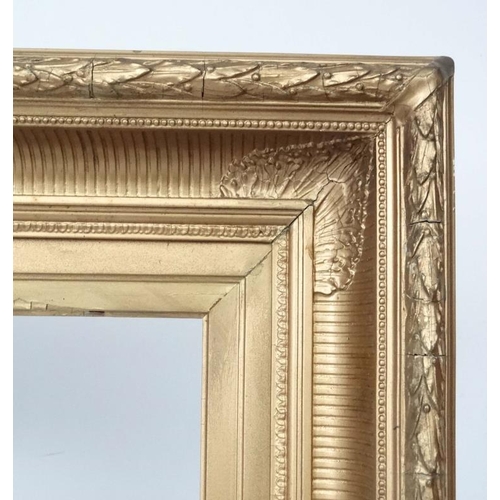 226 - Gilt picture frame :, A laurel and swept frame to fit 31 x 41'' ( internal measurement ) with 6'' sl... 