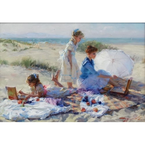 35 - Konstantin Razumov (b.1974) Russian School, Oil on canvas, ''Summer afternoon'', Signed lower right.... 