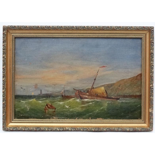 63 - William Henry Williamson (1820-1883) British Maritime, Oil on canvas . a pair (2), ' Hastings , fish... 