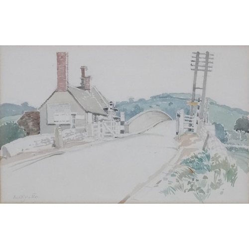 79 - Dorothy Hutton (1889-1984), Watercolour , two. 'Mevagissey Harbour c. 1945', Cornwall and another, B... 