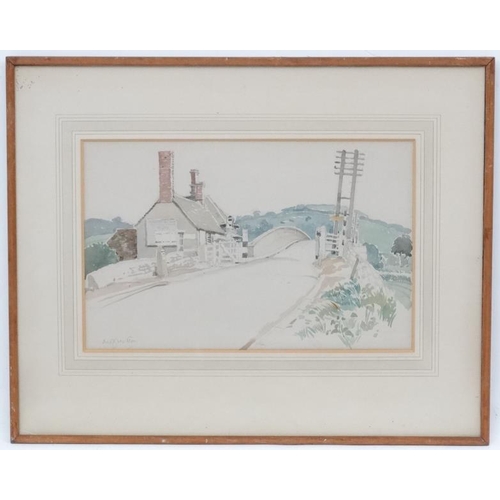 79 - Dorothy Hutton (1889-1984), Watercolour , two. 'Mevagissey Harbour c. 1945', Cornwall and another, B... 