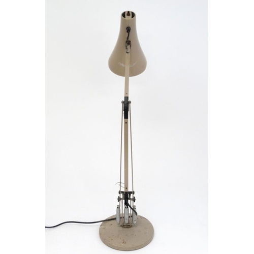 104 - Vintage Retro : an English Herbert Terry and Sons model 90 Anglepoise lamp in buff livery , labelled... 