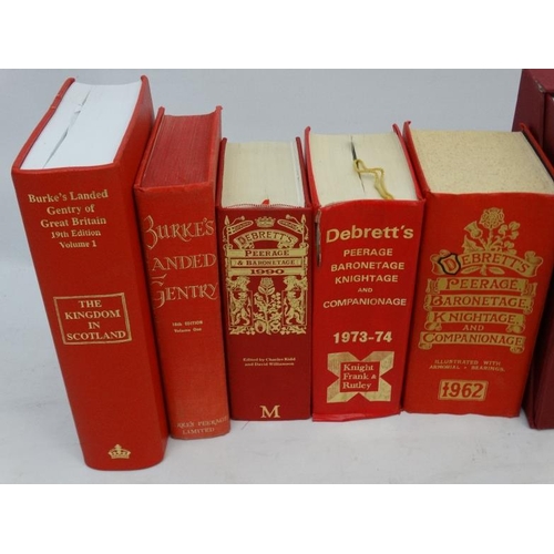 1084 - Books : A collection of 11 books on Gentry and Peerage, to include '' Burke's Landed Gentry of Great... 