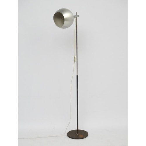 112 - Vintage Retro : a Danish designed spherical aluminium lamp multi directional spot lamp / standard la... 