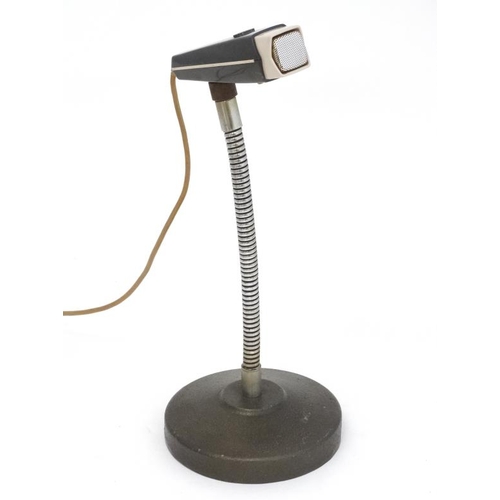 117 - Vintage Retro : a vintage German table microphone  'MB 150 Tr ' and labelled ' MB' with painted cast... 