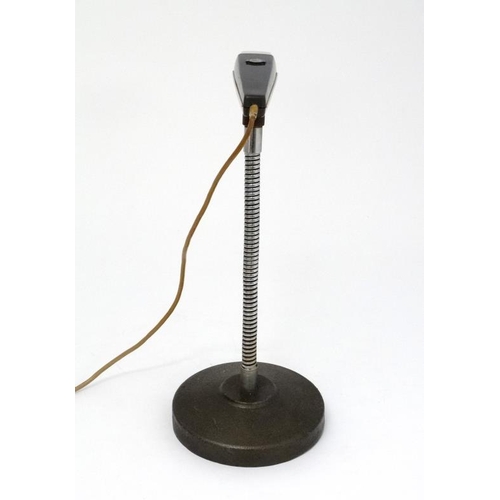 117 - Vintage Retro : a vintage German table microphone  'MB 150 Tr ' and labelled ' MB' with painted cast... 