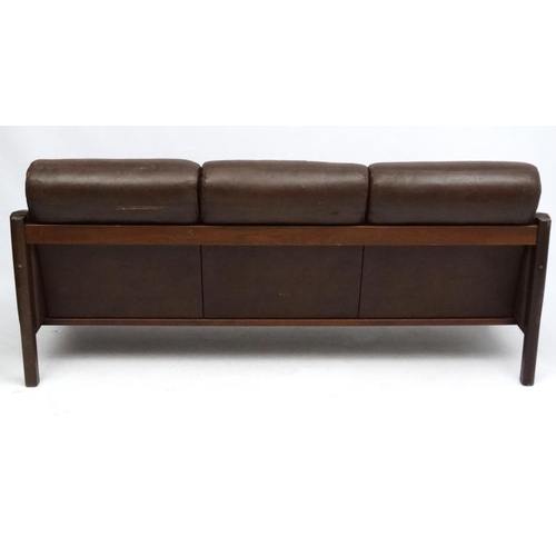 119 - Vintage Retro : a Scandinavian designed  , Borge Mogensen style three seat sofa ,  2 seat sofa and  ... 