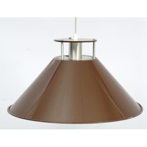 123 - Vintage Retro :  A pair of Danish pendant lights  by Nordisk Solar Company  , no. ' 41093 , with bro... 