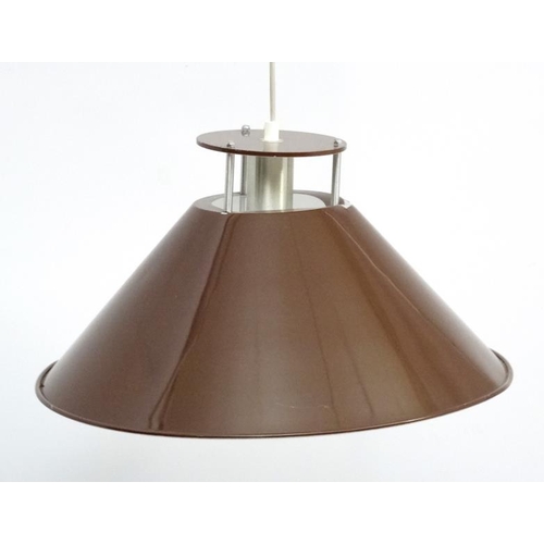 123 - Vintage Retro :  A pair of Danish pendant lights  by Nordisk Solar Company  , no. ' 41093 , with bro... 