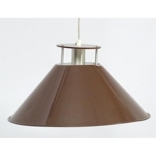 123 - Vintage Retro :  A pair of Danish pendant lights  by Nordisk Solar Company  , no. ' 41093 , with bro... 