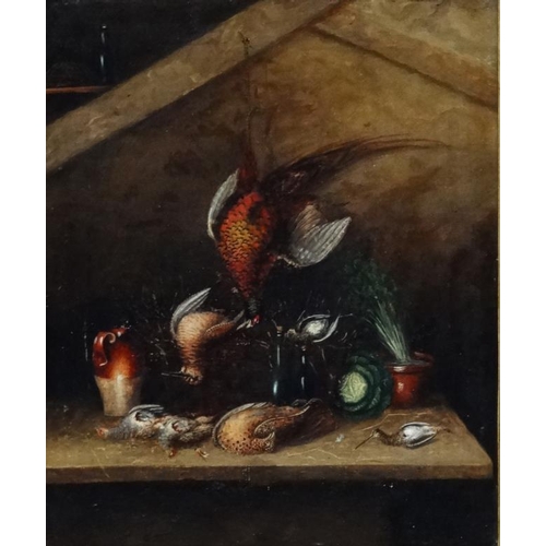 16 - Benjamin Blake (c.1780-c. 1830), Oil on canvas, A Game larder, Ascribed verso. 12 x 10'' Please Note... 