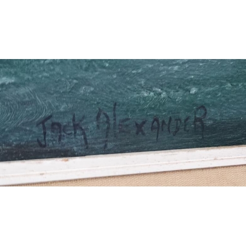 19 - Jack Alexander XX, Oil on board, Crashing Waves, Signed lower right. 9 1/2 x 25 1/4'' Please Note - ... 