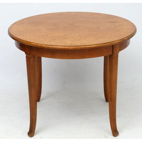 203 - Art Deco, a circular table with shaped legs  33 1/4'' diameter x 26 1/4'' high  Please Note -  we do... 