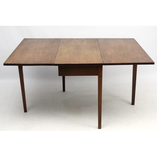 252 - An 18thC mahogany drop flap table approx 55'' when extended Please Note -  we do not make reference ... 