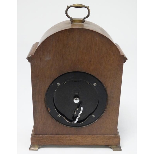 323 - Elliot , London Burr Walnut small bracket clock : marked 'Hester Clarke Aylesbury ' an Elliot moveme... 