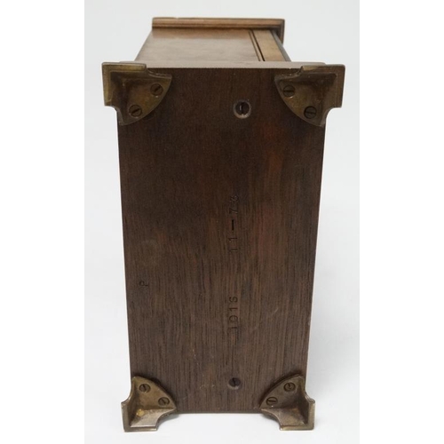 323 - Elliot , London Burr Walnut small bracket clock : marked 'Hester Clarke Aylesbury ' an Elliot moveme... 