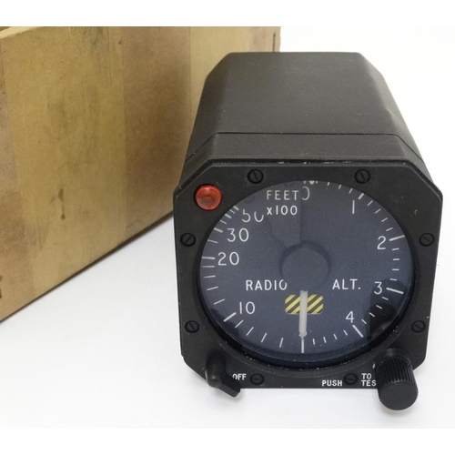 340 - Militaria : A 20thC Altimeter Unit by Elliot , stamped with MOD broad arrow . 6 3/4'' long Please No... 