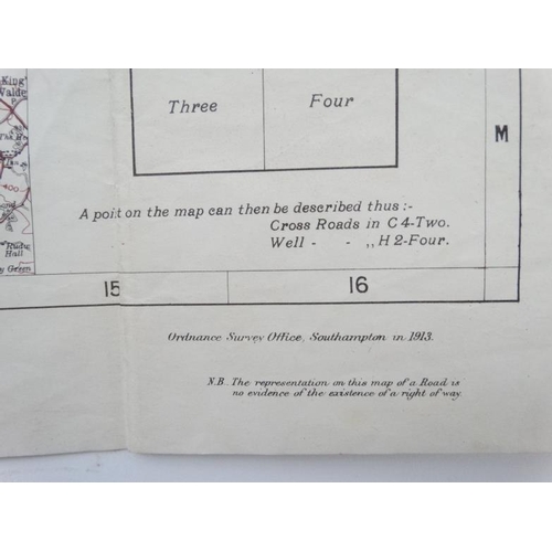 346 - Militaria : An Ordnance Survey / Crown Copyright ' Army Exercise Map , 1913 , Northern Sheet ' , cov... 