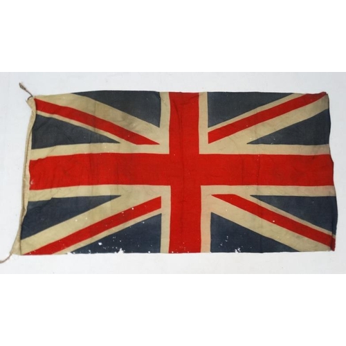 369 - Militaria : A large mid-20thC British Royal Navy Union Flag , probably from a WWII vessel , approxim... 