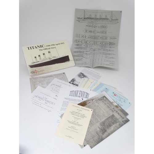 377 - Cruise Liner memorablia / Nauticalia : A Public Record Office publication entitled ' Titanic : 14th-... 