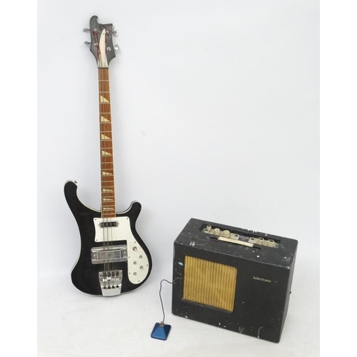 395 - Musical Instruments : A mid-20thC Rickenbacker type Electric Bass Guitar , together with a Watkins W... 