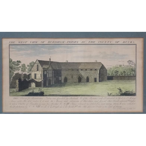 56 - Samuel & Nathaniel Buck XVII-XVIII, Hand coloured engraving , a pair, ' The East View of Nutley- Abb... 