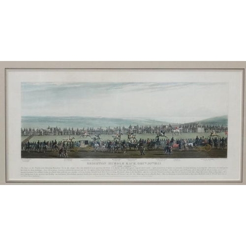 59 - Chas Hunt after Earp and Mason XIX, Hand coloured lithograph, 'Brighton Hurdle Race, December 20th 1... 