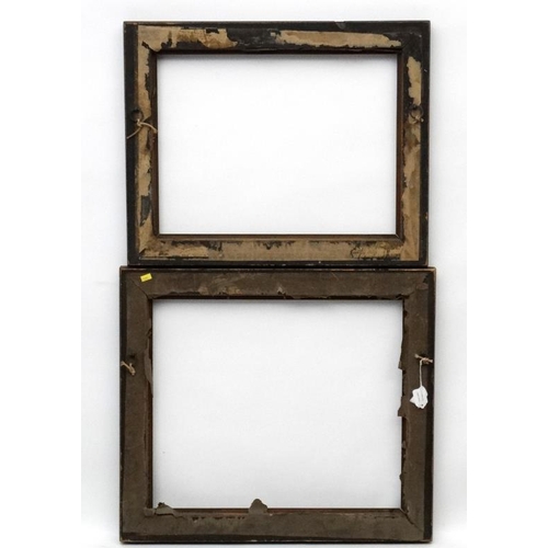 71 - Frames : A rosewood veneered frame with internal measurements: 13 1/4 x 19 1/2'', Together with anot... 