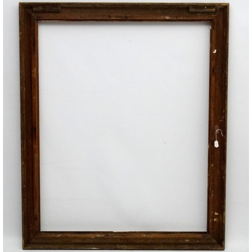 73 - Gilt frame : an ornate XIX gilded gesso and wood frame having internal measurements 48 1/2 x 39 1/4'... 