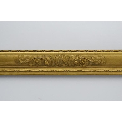 73 - Gilt frame : an ornate XIX gilded gesso and wood frame having internal measurements 48 1/2 x 39 1/4'... 