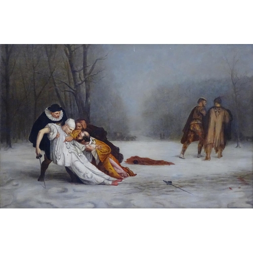 109 - Attributed to John Pettie  (1839-1893), Oil on canvas, The famous Paris Duel or The Duel after the M... 