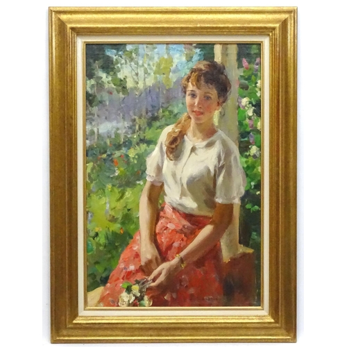 11 - Lomakine Oleg Leonidovich (1924-2010), Oil on Canvas, 'Young girl near the window',  Signed lower ri... 