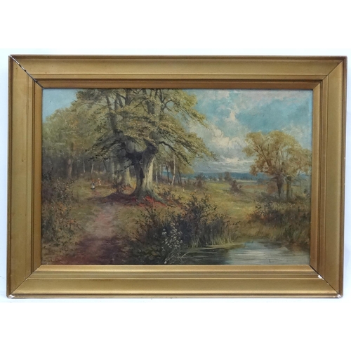 172 - Frank Hider (1861-1933), Oil on canvas, Landscape, Signed and dated '1914' lower right. 15 1/2 x 23 ... 