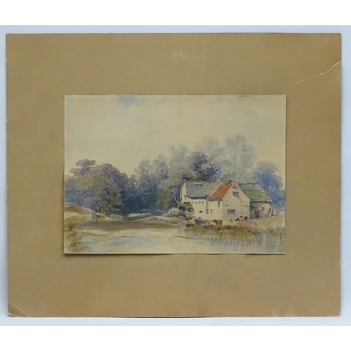 173 - H..ley 1846 English School, Watercolour, The old watermill, Signed and dated lower left. 8 3/4 x 12 ... 