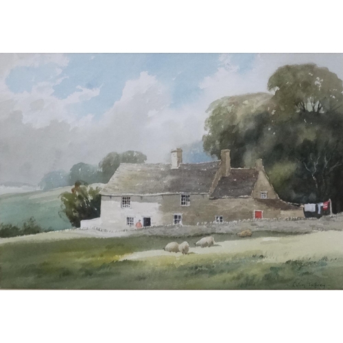 182 - Colin Truffrey 1996 British, Watercolour and pencil, ' A Cotswold Cottage ', Signed lower right and ... 