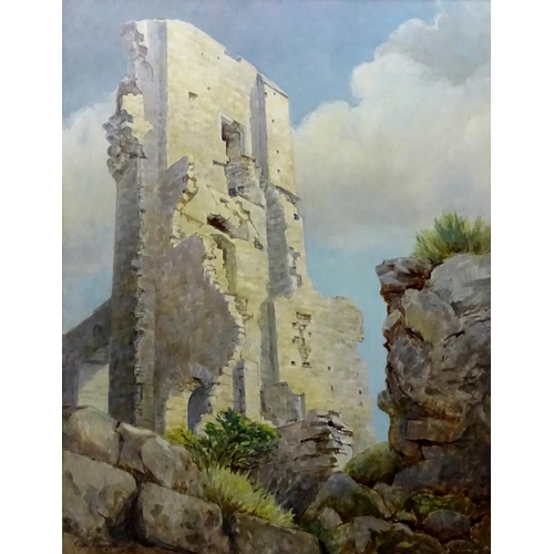 184 - Roger Remington XX, Oil on board, ' Corfe Castle ' ( Wareham , Dorset ) , Signed and dated ' 1988 ' ... 