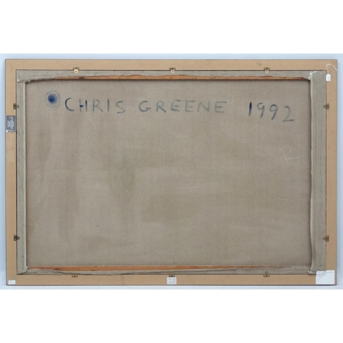 190 - Chris Greene 1992, Acrylic on canvas, ' Gone Aground ', Signed and titled verso, labelled with ' Uni... 