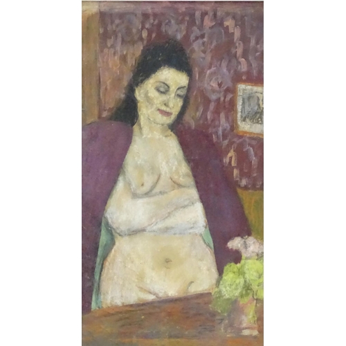 29 - Attributed to Charles William Farley (1892-1976), Pastel, Portrait of a part naked lady pastel, Indi... 