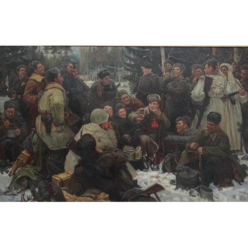 58A - Shevlyagin Marcas after Yuri Neprintsev ( Neprintsev )Russian, Soviet Union Propaganda,  Oil on canv... 