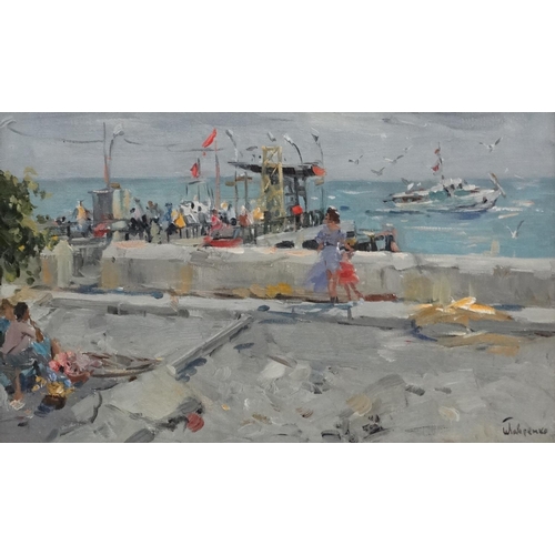 62 - Boris Mikhailovich Lavrenko  (1920-2001), Russian School. Oil on canvas, ''In Yalta port'', Port sce... 