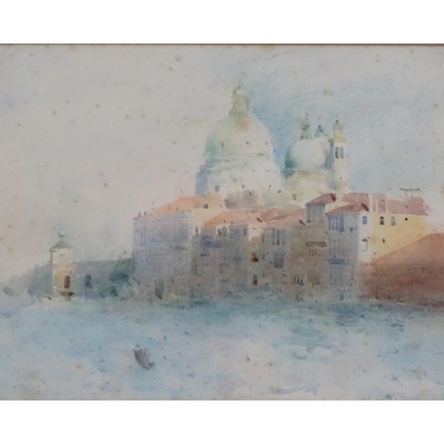 77 - John Sergeant (1937-2010), Watercolour, 'Venice with the Santa Maria de la Salute'  , Signed and dat... 