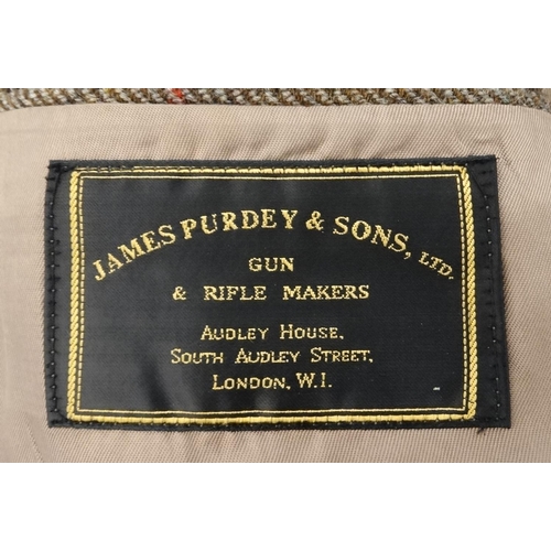 100 - A James Purdey & Sons tweed shooting jacket, approx. 46'' chest measurement.