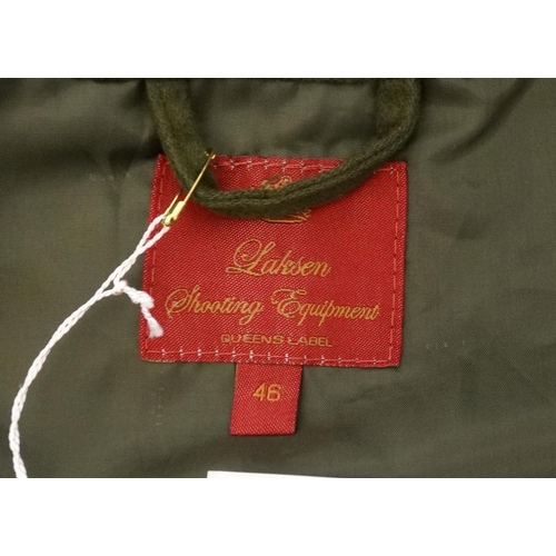 104 - A Laksen Amaretta moleskin olive gilet / vest, size 46, with tags