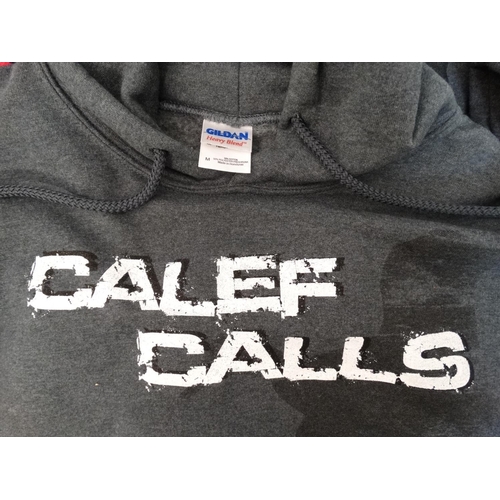 107 - Three Grey Calef Calls Duck shooting Hoodies (size M) together with two Fuchsia Duck Commander T-shi... 