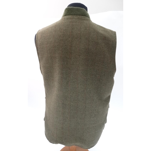 123 - A Forestland 'Country Collections' green tweed waistcoat / vest, size 40